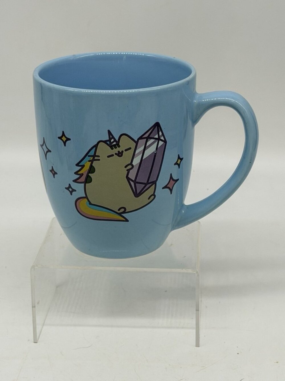 Pusheen The Cat Unicorn Pusheenicorn Light Blue Mug- 2023 Purple Crystal Star